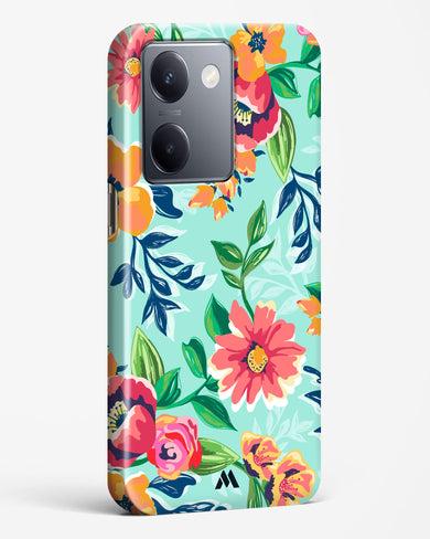 Flower Print on Canvas Hard Case Phone Cover (Vivo)