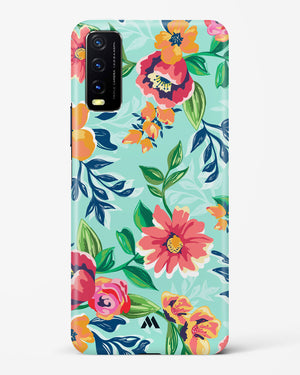 Flower Print on Canvas Hard Case Phone Cover-(Vivo)