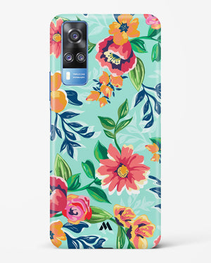 Flower Print on Canvas Hard Case Phone Cover-(Vivo)