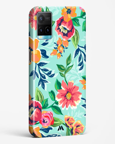 Flower Print on Canvas Hard Case Phone Cover (Vivo)