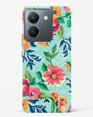 Flower Print on Canvas Hard Case Phone Cover-(Vivo)