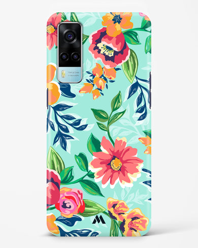 Flower Print on Canvas Hard Case Phone Cover (Vivo)