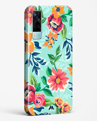 Flower Print on Canvas Hard Case Phone Cover (Vivo)