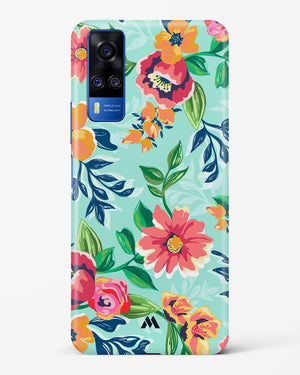 Flower Print on Canvas Hard Case Phone Cover (Vivo)