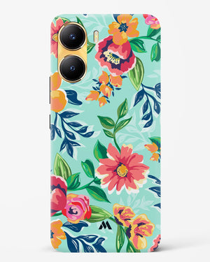 Flower Print on Canvas Hard Case Phone Cover-(Vivo)