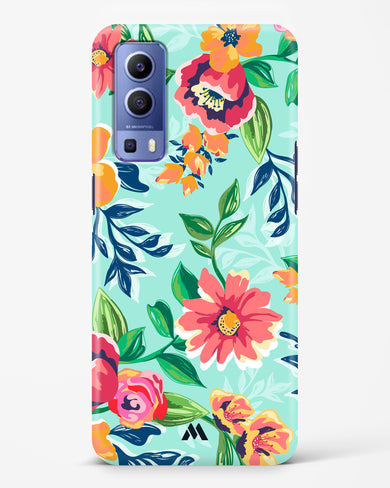 Flower Print on Canvas Hard Case Phone Cover (Vivo)