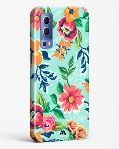 Flower Print on Canvas Hard Case Phone Cover (Vivo)
