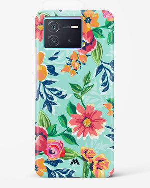 Flower Print on Canvas Hard Case Phone Cover-(Vivo)