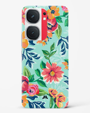 Flower Print on Canvas Hard Case Phone Cover (Vivo)