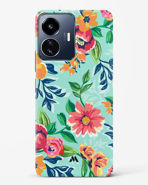 Flower Print on Canvas Hard Case Phone Cover-(Vivo)