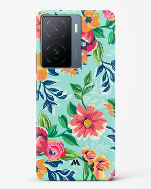 Flower Print on Canvas Hard Case Phone Cover (Vivo)