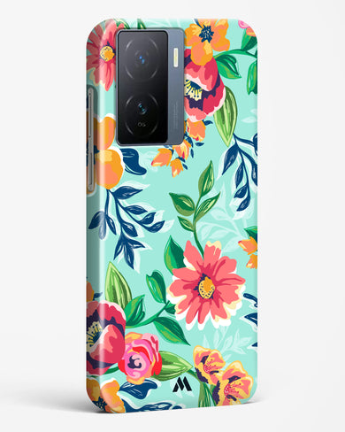Flower Print on Canvas Hard Case Phone Cover (Vivo)
