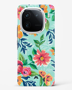 Flower Print on Canvas Hard Case Phone Cover (Vivo)