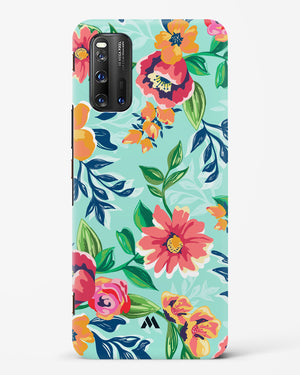 Flower Print on Canvas Hard Case Phone Cover (Vivo)