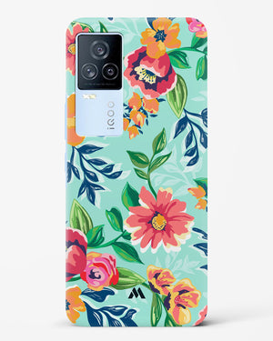 Flower Print on Canvas Hard Case Phone Cover-(Vivo)