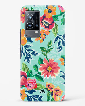 Flower Print on Canvas Hard Case Phone Cover-(Vivo)