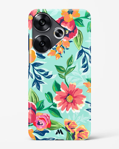 Flower Print on Canvas Hard Case Phone Cover (Xiaomi)