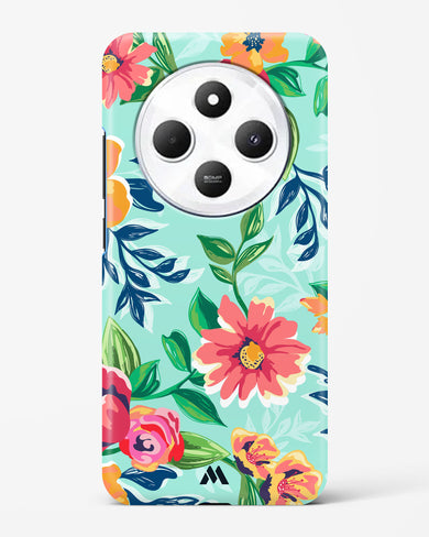 Flower Print on Canvas Hard Case Phone Cover (Xiaomi)