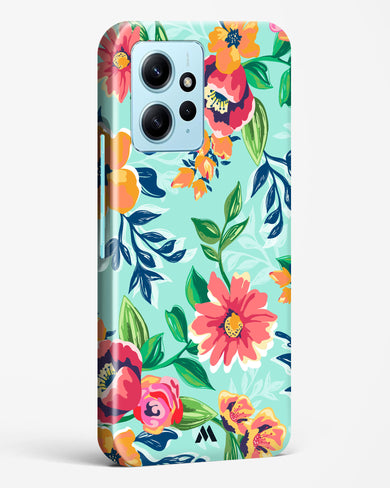Flower Print on Canvas Hard Case Phone Cover (Xiaomi)