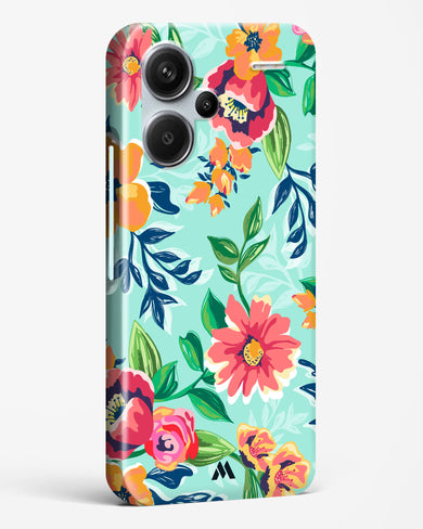 Flower Print on Canvas Hard Case Phone Cover (Xiaomi)