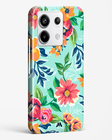 Flower Print on Canvas Hard Case Phone Cover (Xiaomi)