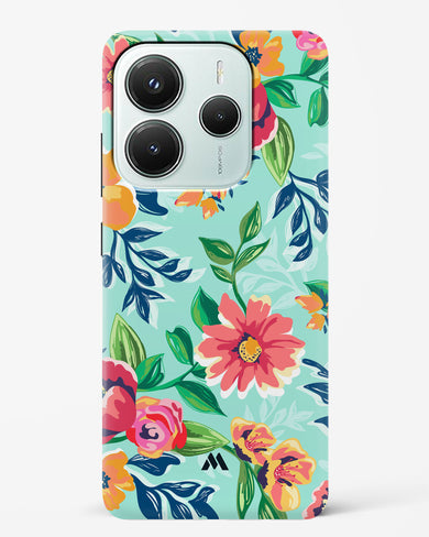 Flower Print on Canvas Hard Case Phone Cover (Xiaomi)