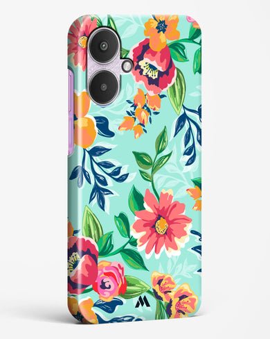 Flower Print on Canvas Hard Case Phone Cover (Xiaomi)