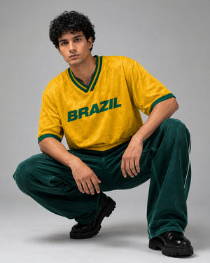 Brazil Jersey | V-Neck Oversized T-Shirt