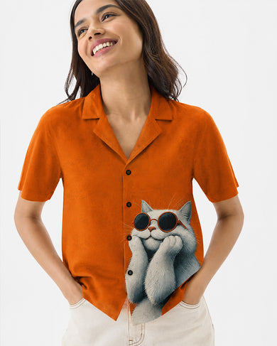 Nonchalant Cat | Women Summer Shirt