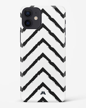 Calligraphic Zig Zags Hard Case iPhone 12 Mini