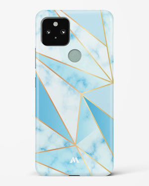 Marble Triangles Gold and Blue Hard Case Phone Cover-(Google)