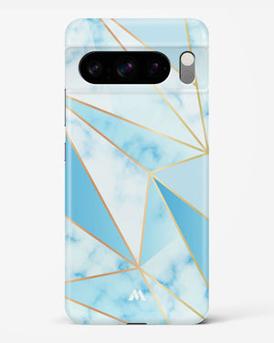 Marble Triangles Gold and Blue Hard Case Phone Cover (Google)
