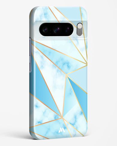 Marble Triangles Gold and Blue Hard Case Phone Cover-(Google)