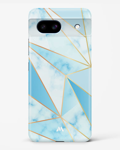 Marble Triangles Gold and Blue Hard Case Phone Cover (Google)