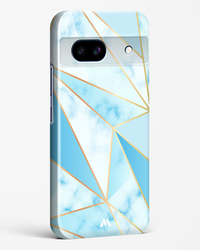 Marble Triangles Gold and Blue Hard Case Phone Cover (Google)