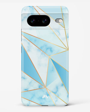 Marble Triangles Gold and Blue Hard Case Phone Cover (Google)