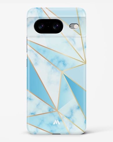 Marble Triangles Gold and Blue Hard Case Phone Cover-(Google)