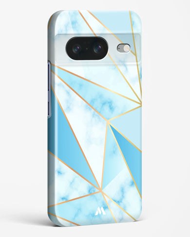 Marble Triangles Gold and Blue Hard Case Phone Cover-(Google)