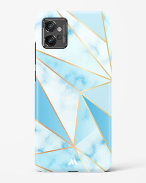 Marble Triangles Gold and Blue Hard Case Phone Cover (Motorola)