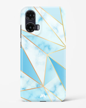 Marble Triangles Gold and Blue Hard Case Phone Cover (Motorola)