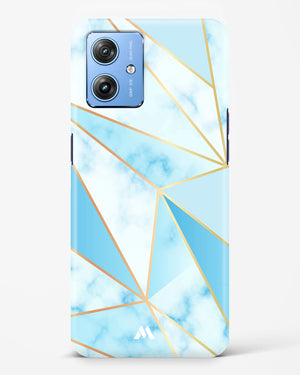 Marble Triangles Gold and Blue Hard Case Phone Cover (Motorola)