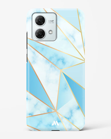 Marble Triangles Gold and Blue Hard Case Phone Cover (Motorola)