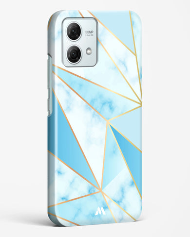 Marble Triangles Gold and Blue Hard Case Phone Cover (Motorola)