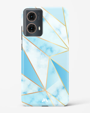 Marble Triangles Gold and Blue Hard Case Phone Cover (Motorola)
