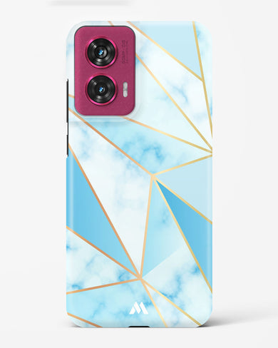 Marble Triangles Gold and Blue Hard Case Phone Cover (Motorola)