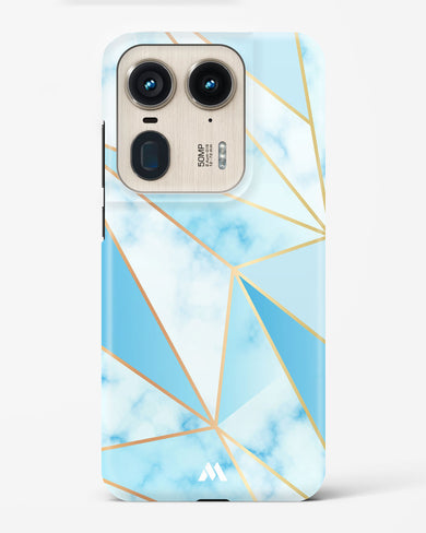 Marble Triangles Gold and Blue Hard Case Phone Cover (Motorola)