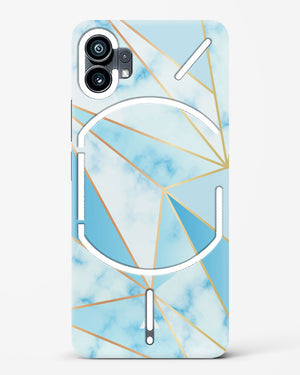 Marble Triangles Gold and Blue Hard Case Nothing Phone 1