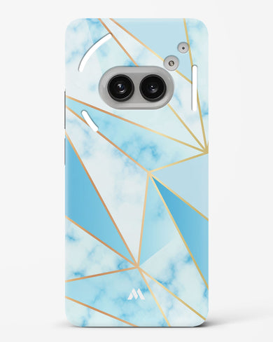 Marble Triangles Gold and Blue Hard Case Phone Cover (Nothing)