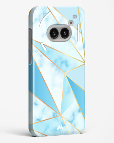 Marble Triangles Gold and Blue Hard Case Phone Cover (Nothing)