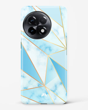 Marble Triangles Gold and Blue Hard Case Phone Cover (OnePlus)